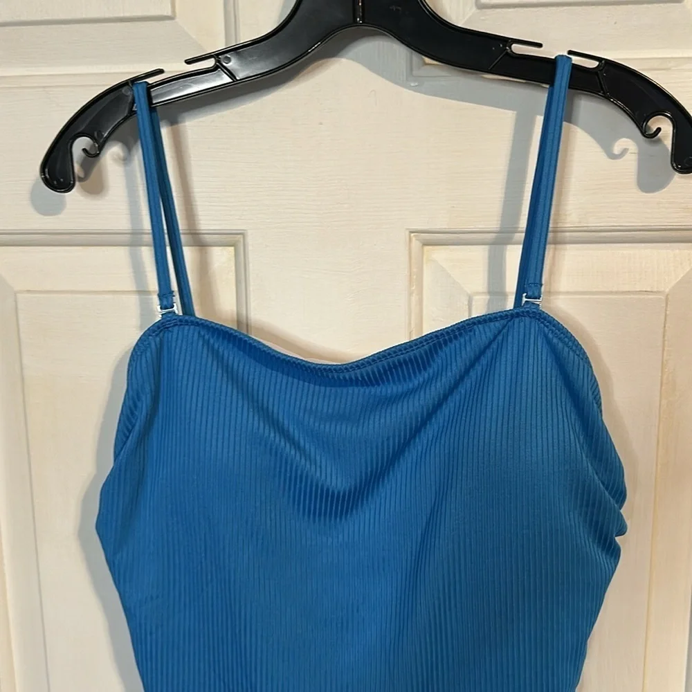 NWOT Blue One Piece Swim suit size large